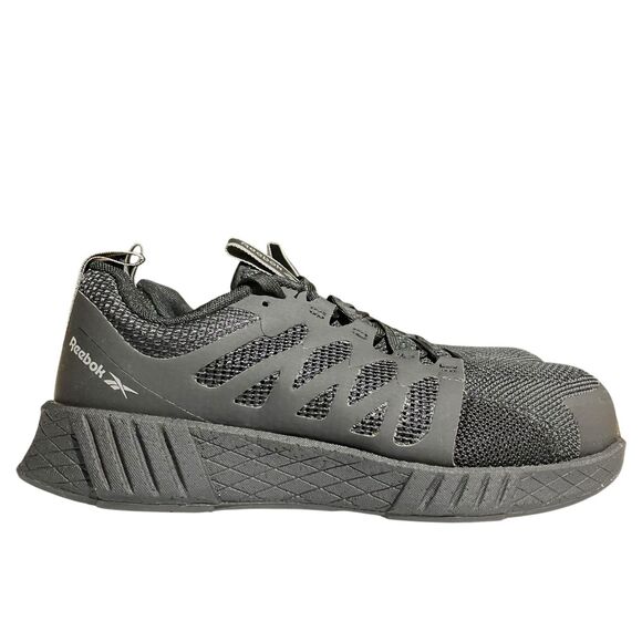 Reebok Shoes Mens 7.5 Black Fusion Flexweave Safety Toe Work Sneakers RB4317 - Picture 9 of 9